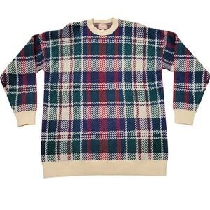 Show Me Your Mumu Ember Tunic Sweater Dress Holiday Plaid Knit XS Oversized